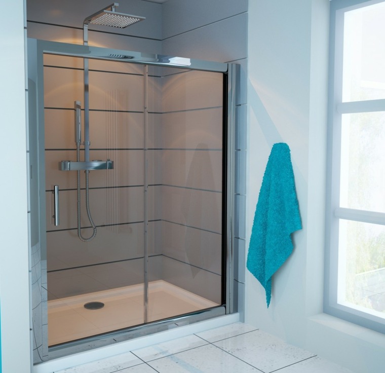 porte de douche coulissante design salel de bain douche italienne