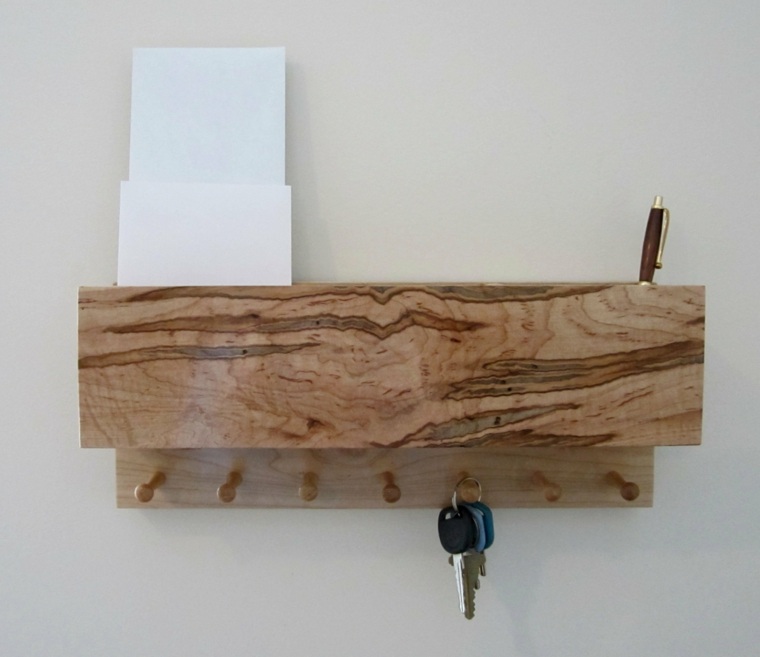 range courrier accroche clés design idée entrée aménagement déco mur