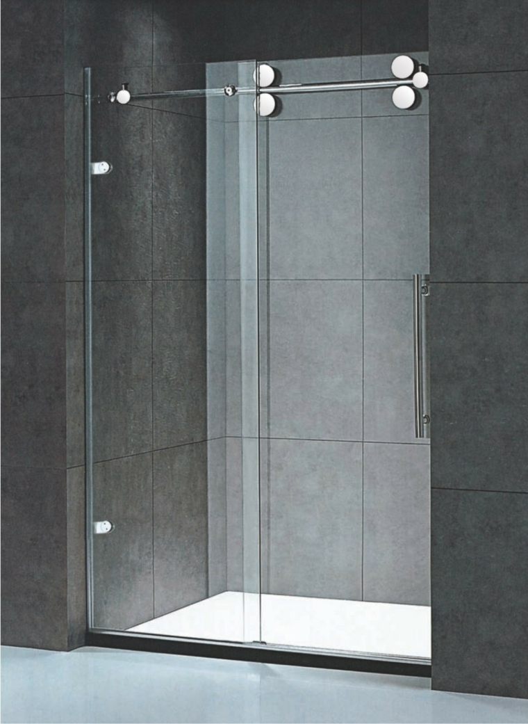 porte de douche coulissante verre idée salle de bain