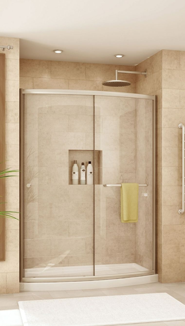 douche italienne salle de bain design idée cabine douche verre 