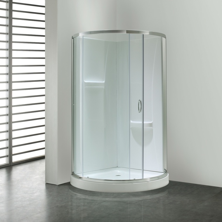 salle de bain design idée cabine de douche paroi verre