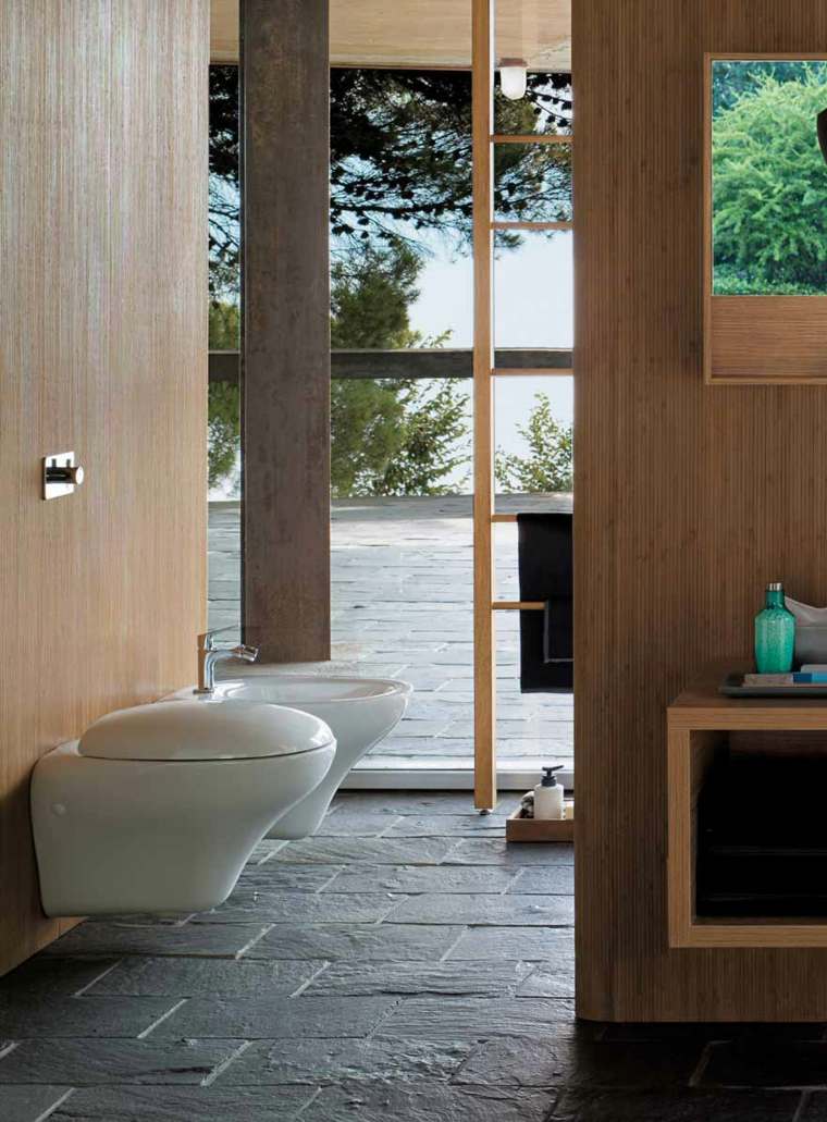 salle de bain pierre bois