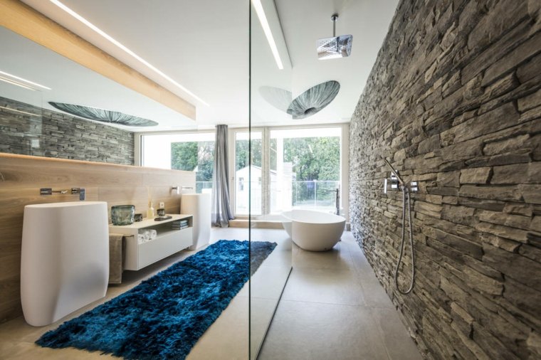 salle de bain pierre moderne