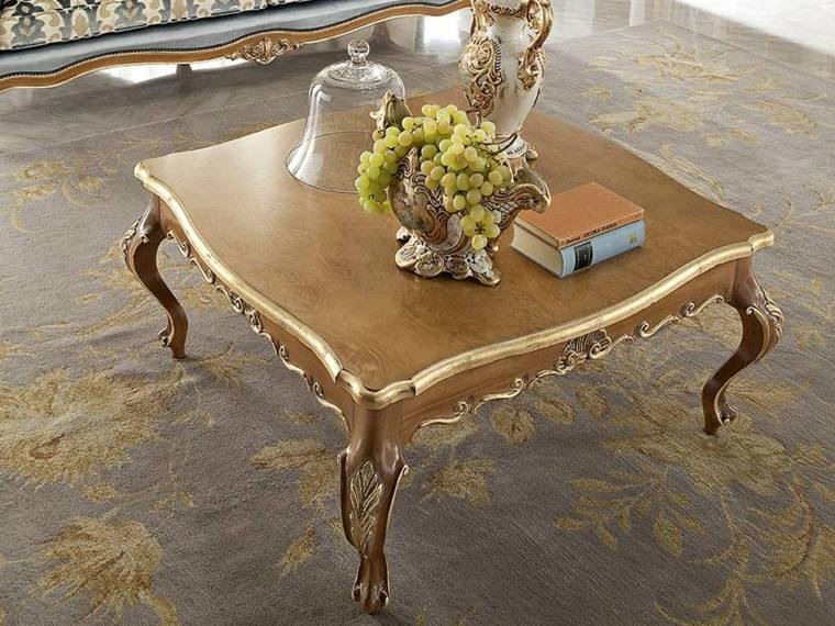 table basse en bois design déco modernne salon baroque idée 