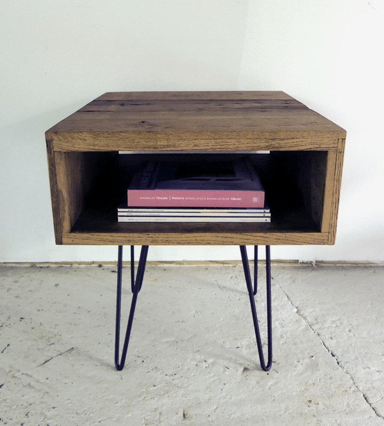 table avec rangement bois design gain de place salon mobilier