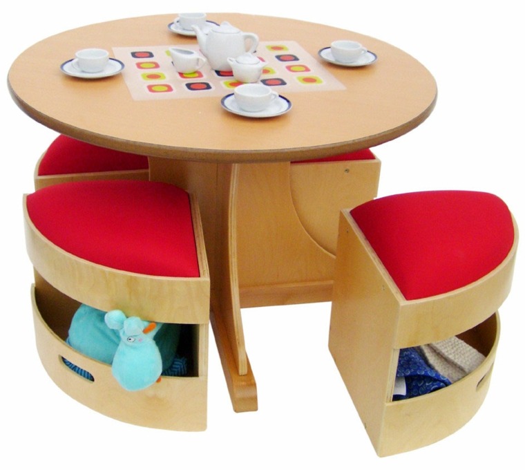 table rangement design fonctionnel table tabouret mobilier