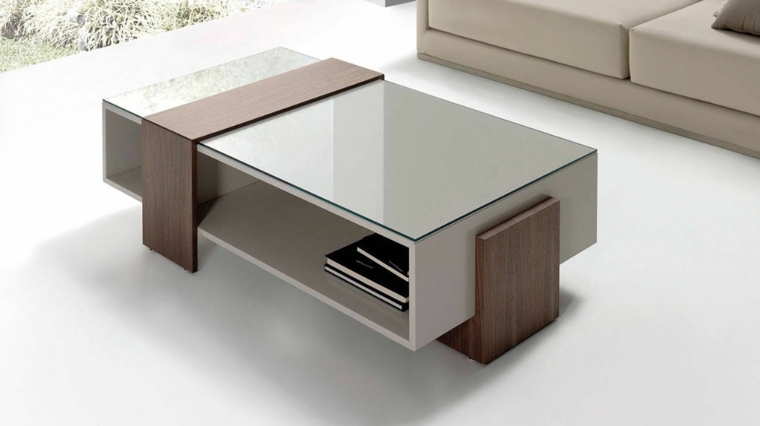 table salon design idée gain de place canapé beige