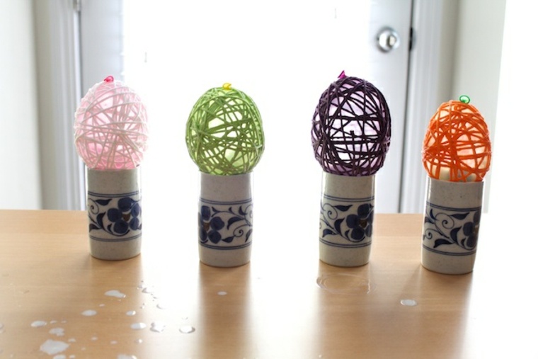 pâques décoration diy ballon laine bricolage pour enfant facile original 