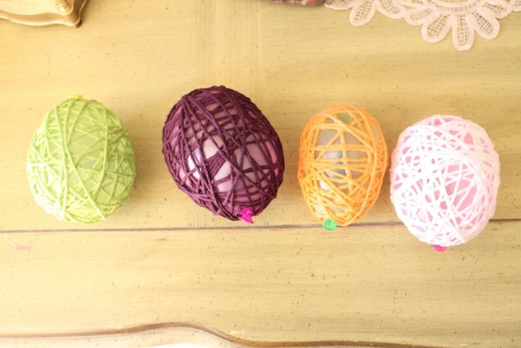 bricolage pâques idée oeufs laine diy décoration pour paques originale enfant bricolage