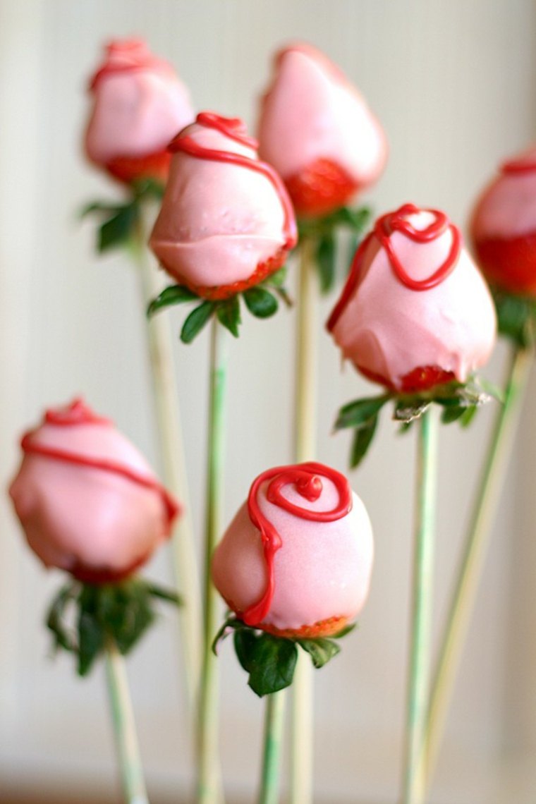 bouquet rose sucrée idée original cadeau saint valentin