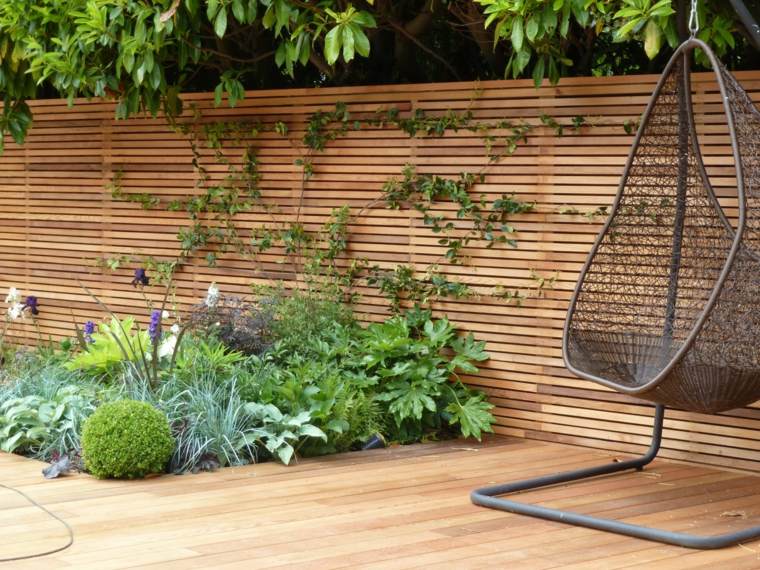 clôture de jardin bois minimaliste
