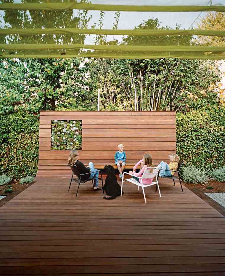 couvrir une terrasse en bois design original