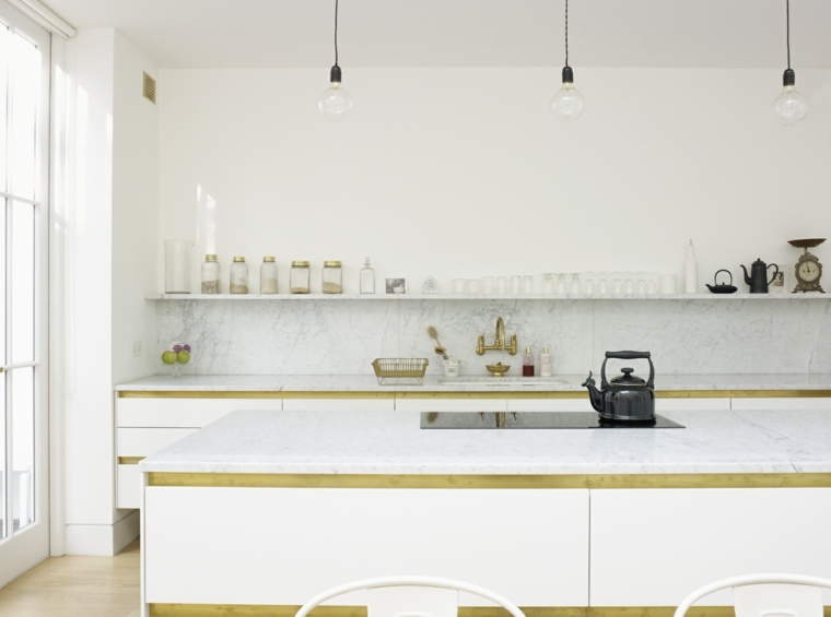cuisine contemporaine blanche minimaliste design