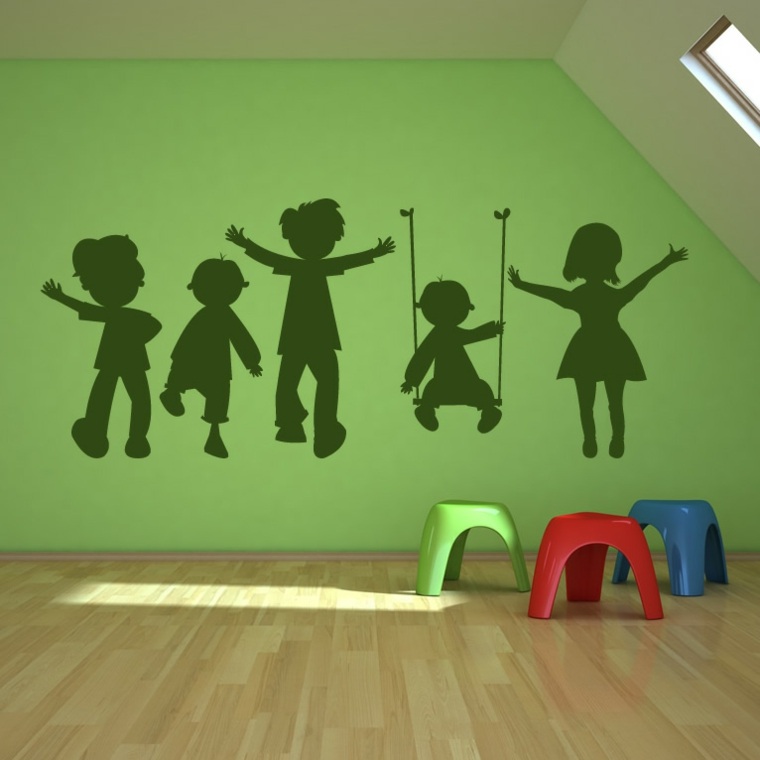 idee mur enfants salle de jeux