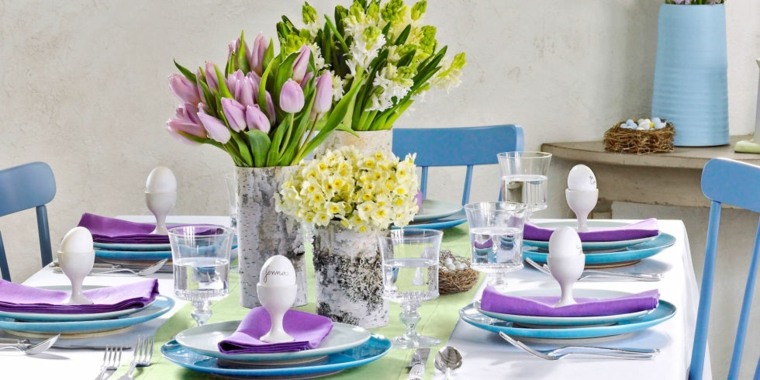 décoration fleurs paques centre table idée printemps 