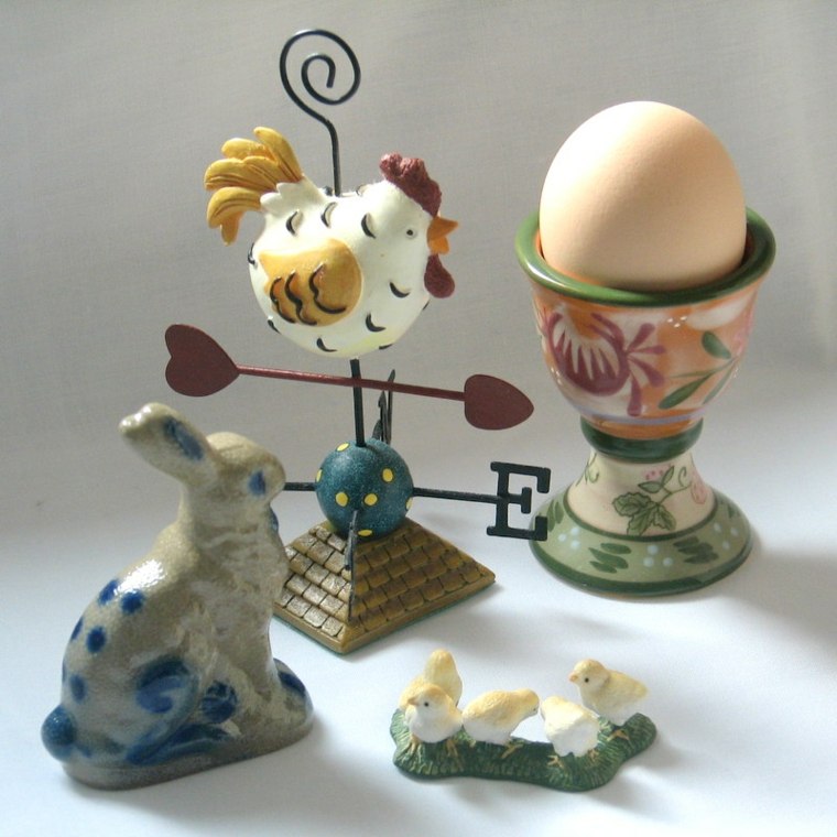 décoration pâques table œuf lapin poule