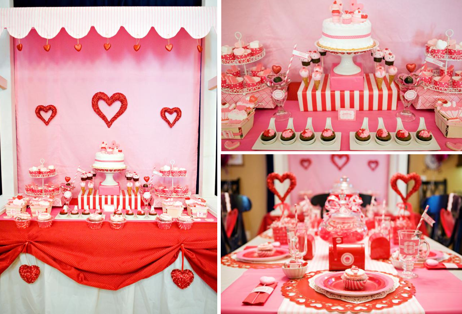 décoration saint valentin table diy idée gâteau
