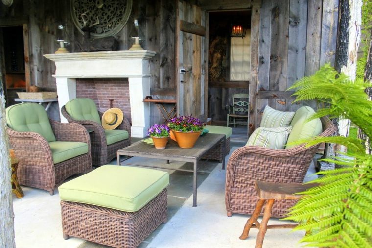 photo terrasse jardin salon meuble resine