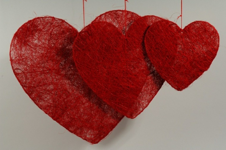saint valentin coeur diy idée suspension décoration romantique