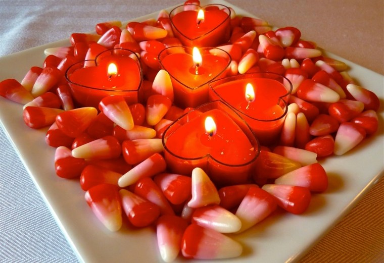 déco saint valentin bougie romantique idée table saint valentin