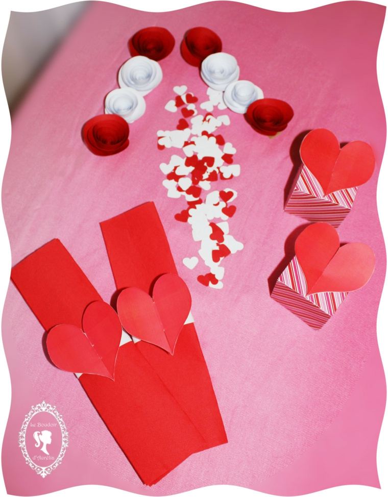 décoration saint valentin carton diy idée coeur carton