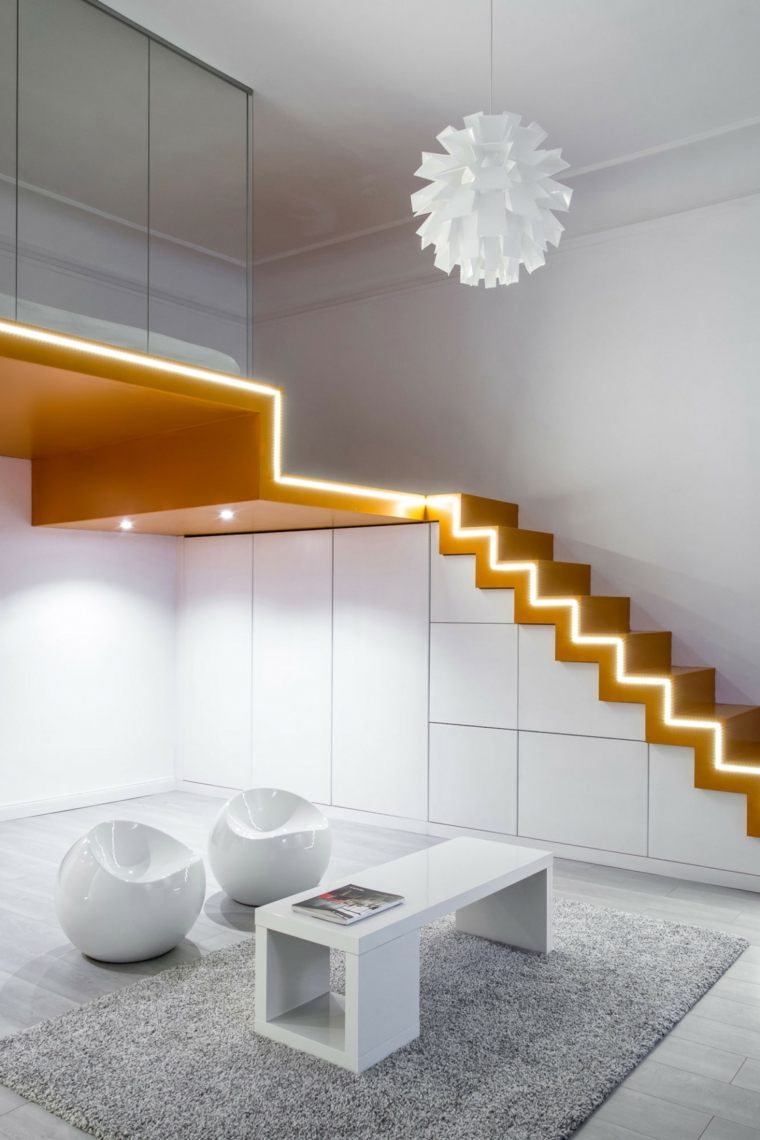 idees eclairage escalier interieur contemporain