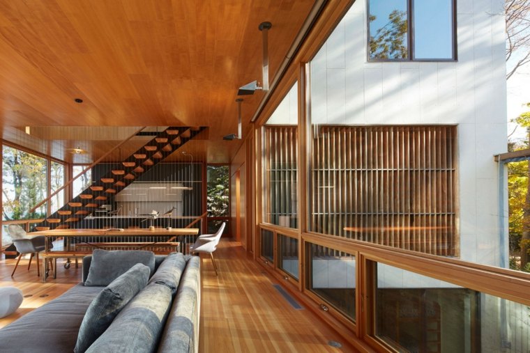 escaliers bois design contemporain 