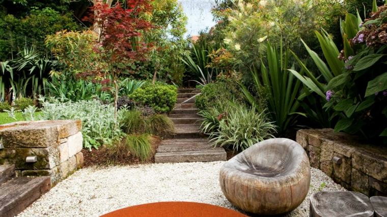 escalier elegant jardin moderne