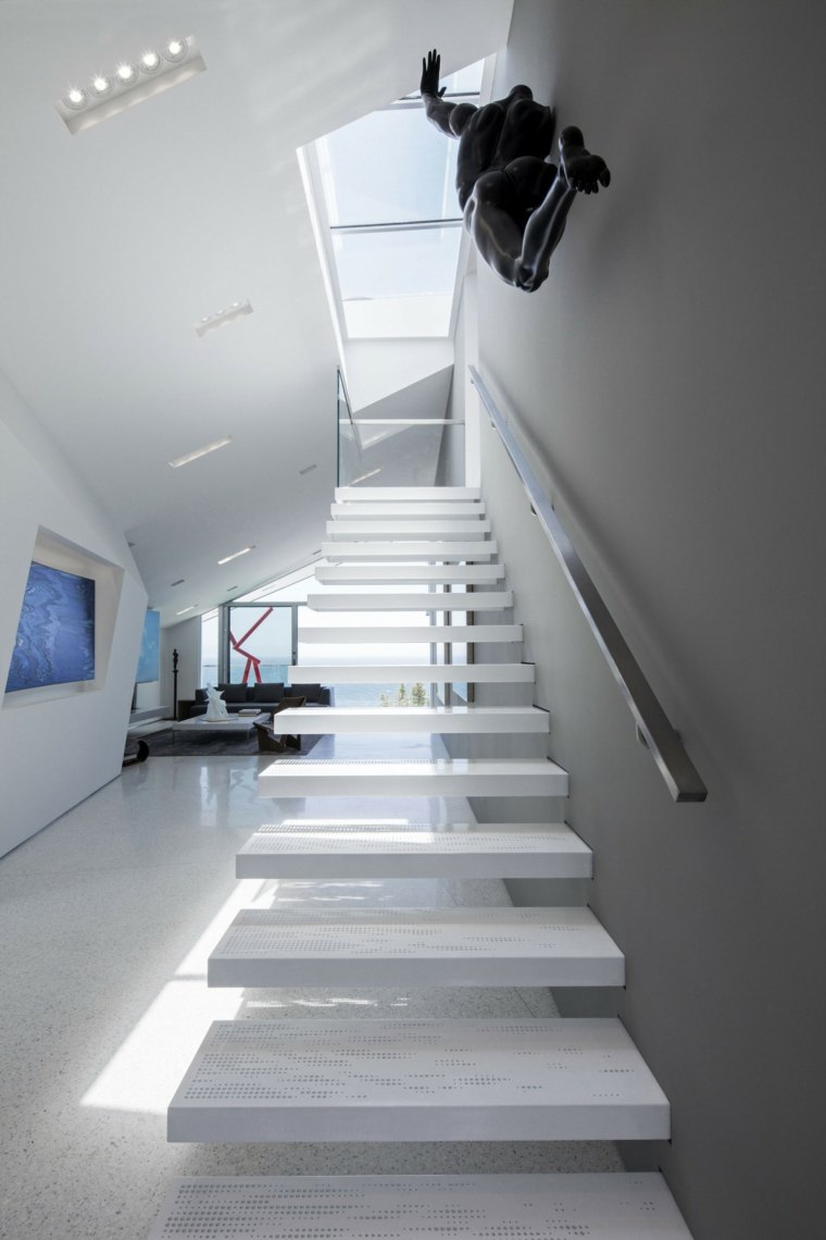 escalier intérieur contemporain modele flottant