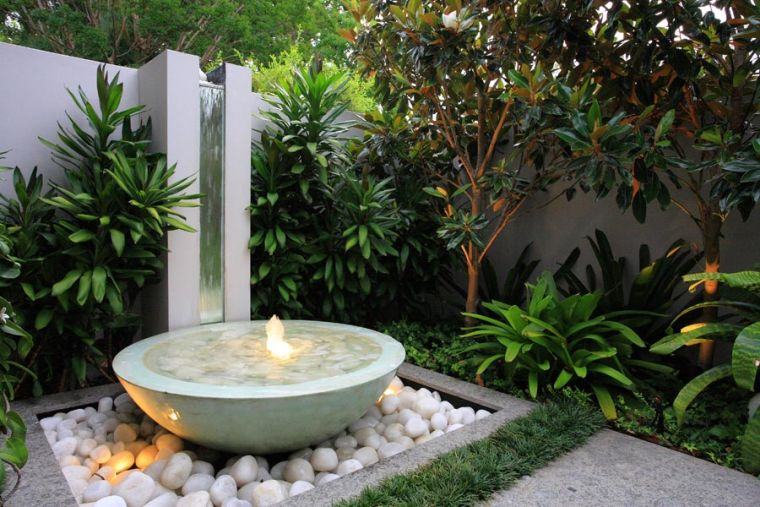 idee fontaine moderne jardins exterieurs