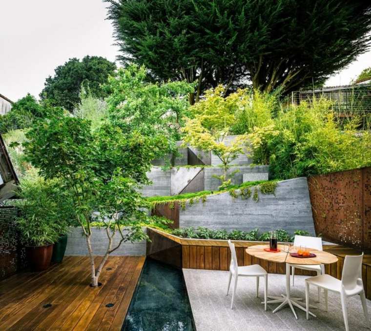 jardin contemporain design terrasse