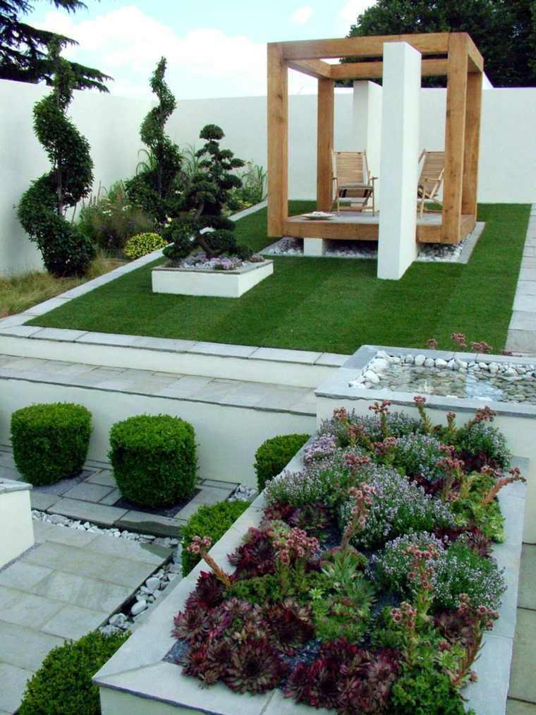 jardin moderne pergola bois
