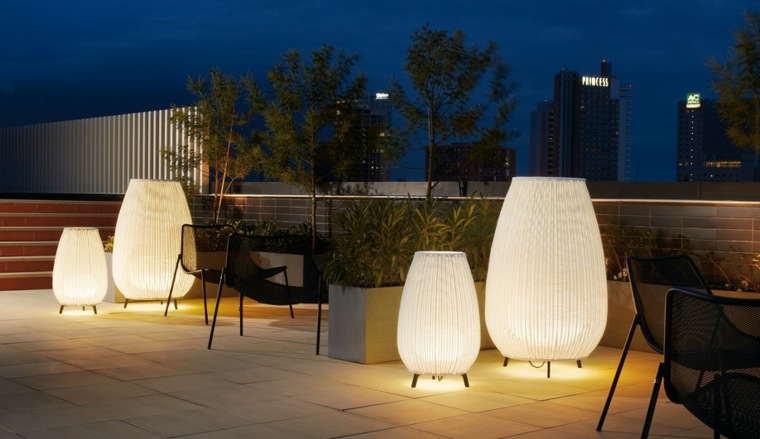 eclairage lampe terrasse moderne