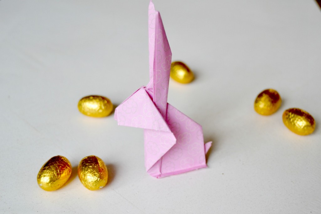 origami lapin idée déco printemps table centre pâques origami lapin