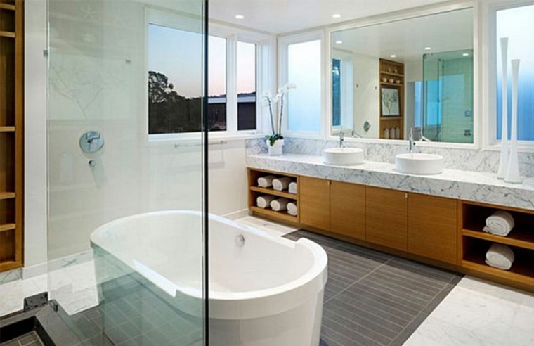 meubles design nordique salle de bain déco blanc