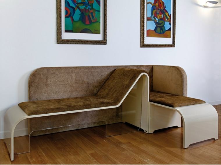 intérieur moderne design chaise longue canapé moderne déco mur tableaux 