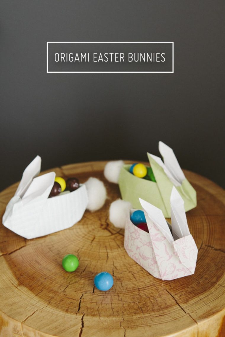 idée origami lapin déco pâques papier pas cher activité enfant bricolage de pâques 