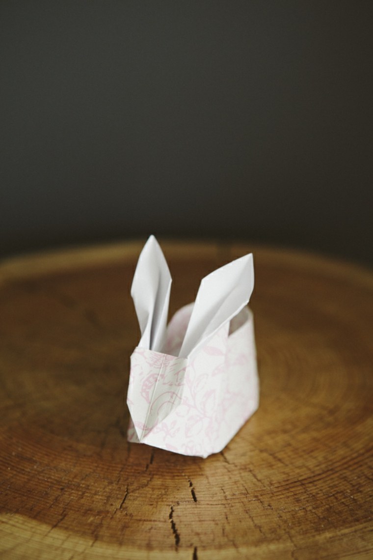 décoration pour pâques idée origami lapin papier diy activité enfant bricolage de pâques 