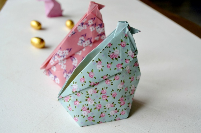 origami poule diy papier idée déco originale diy