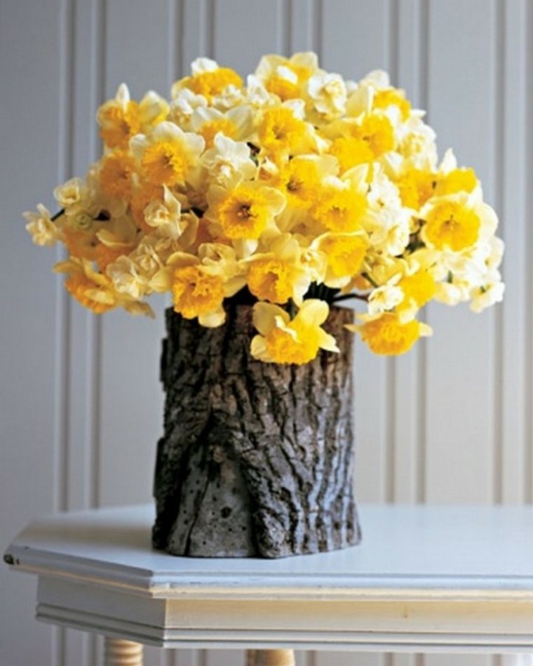 déco printemps pâques fleurs jaunes idée originale décoration