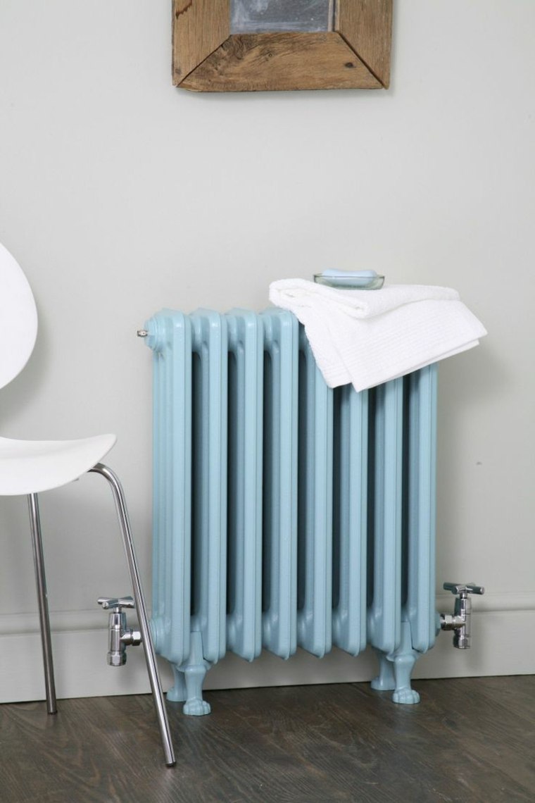 radiateur bleu decoration idee