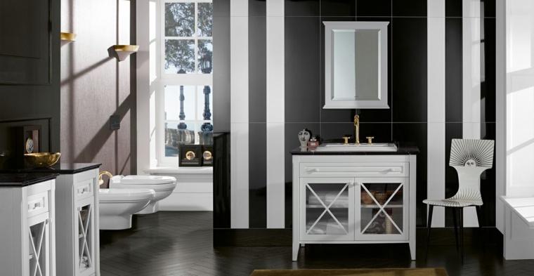 salle de bain design noir blanc