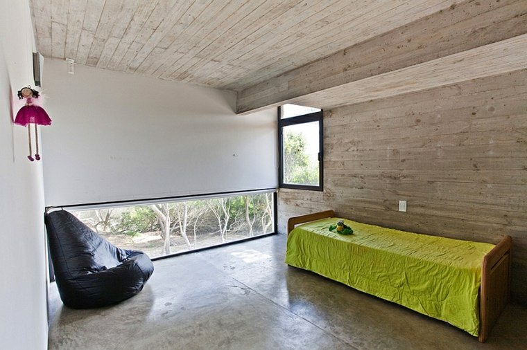 intérieurs modernes design chambre à coucher déco mur bois béton sol