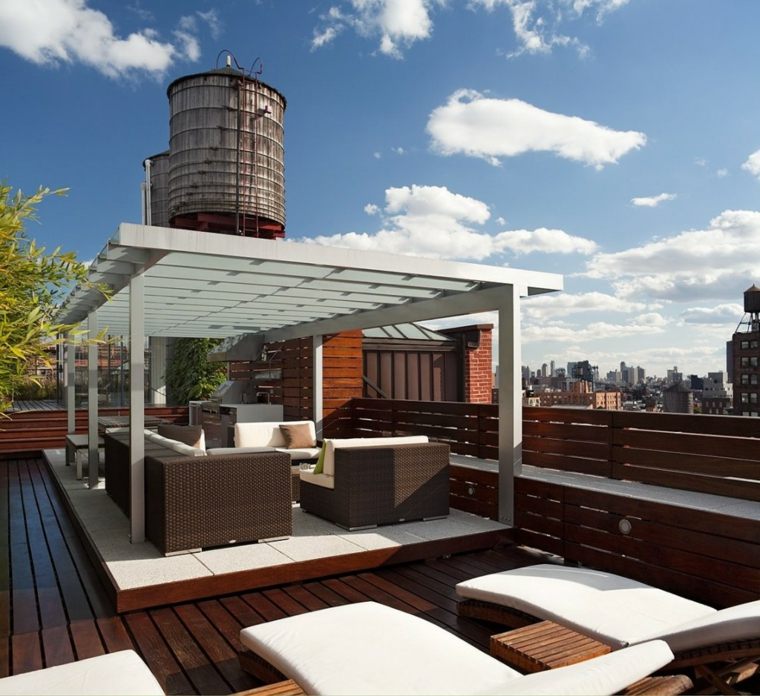 terrasse sur toit deco moderne