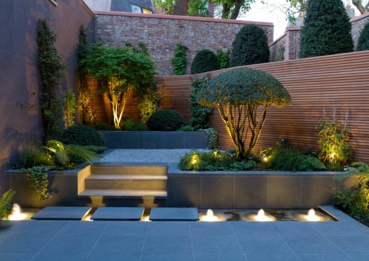 deco bassin d'eau jardin design moderne