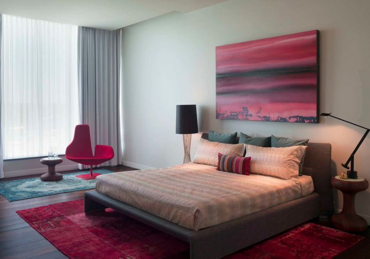 couleur chambre coucher design contemporain