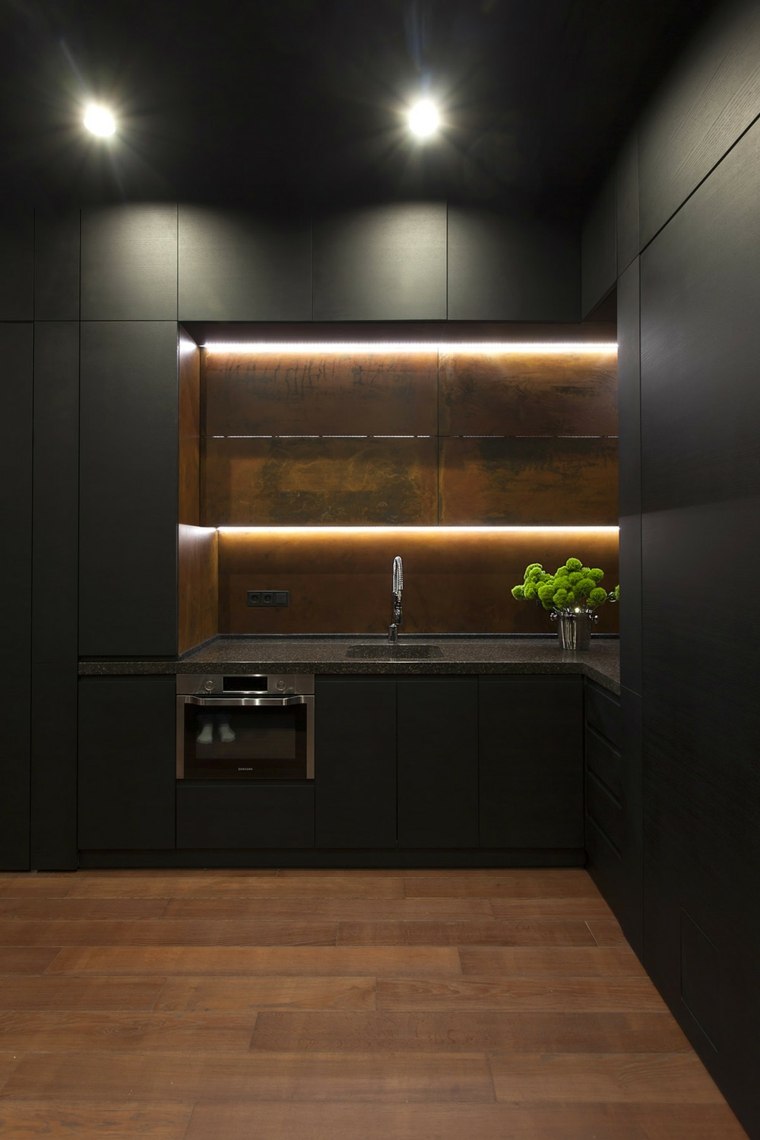 appartement design moderne contemporain cuisine bois faux plafond déco design comptoir