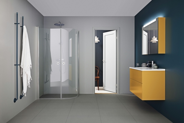idee deco mur salle de bain mobilier moderne