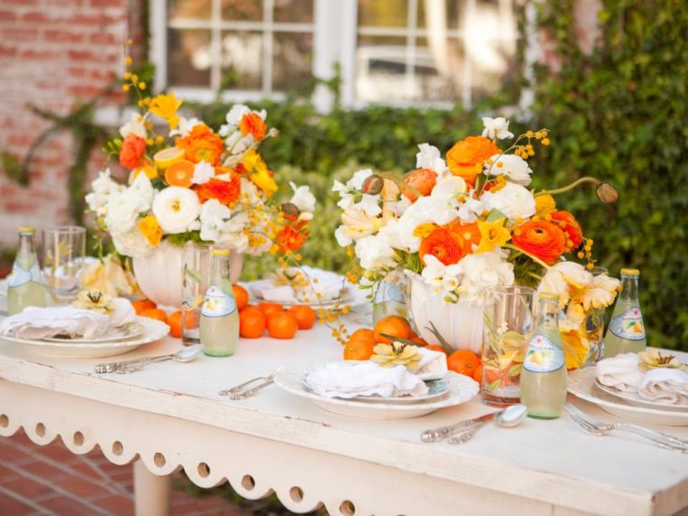 décoration de table Pâques composition florale