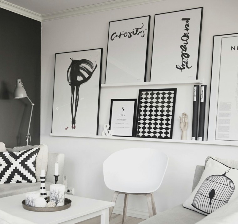 design intérieur moderne salon noir blanc
